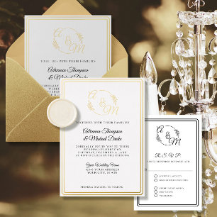 Elegant Simple Modern Gold Foil Wedding