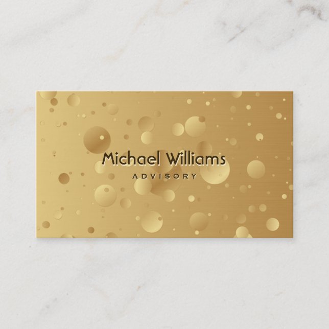ELEGANT SIMPLE MODERN GOLD METAL BUSINESS CARD (Front)