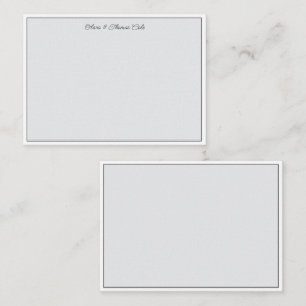 Elegant Simple Modern Minimal Slate Wedding Couple Card