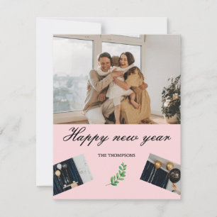 Elegant Simple Modern new years  Holiday Card