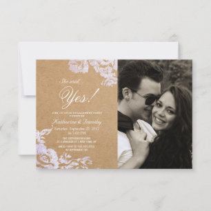 Elegant Simple Modern Rose Floral Faux Silver Invitation