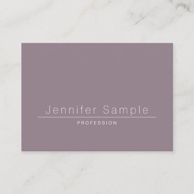 Elegant Simple Modern Salon Plain Professional Business Card (Front)