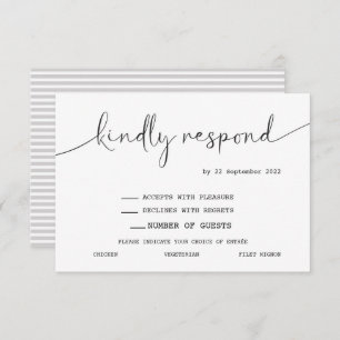 Elegant Simple Modern scripture Response Card RSVP