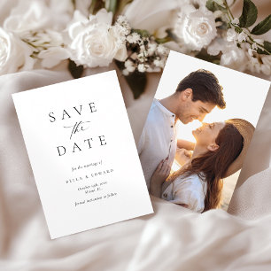 Elegant Simple Modern Wedding  Save The Date