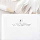 Elegant Simple Monogram Minimalist Return Address
