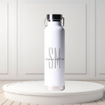 Elegant Simple Monogram Name Personalized  Water Bottle<br><div class="desc">This design may be personalized in the area provided by changing the photo and/or text. Or it can be customized by choosing the click to customize further option and delete or change the colour of the background, add text, change the text colour or style, or delete the text for an...</div>