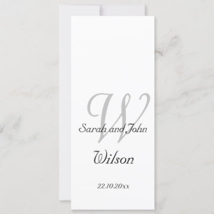 Elegant Simple Monogram Wedding Church Program