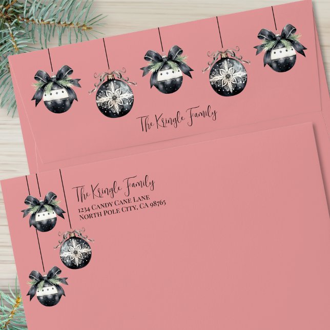 Elegant Simple Ornament Christmas Envelope (Elegant Simple Ornament Christmas envelope)