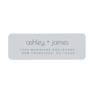 Elegant Simple Pastel Blue Wedding Return Address
