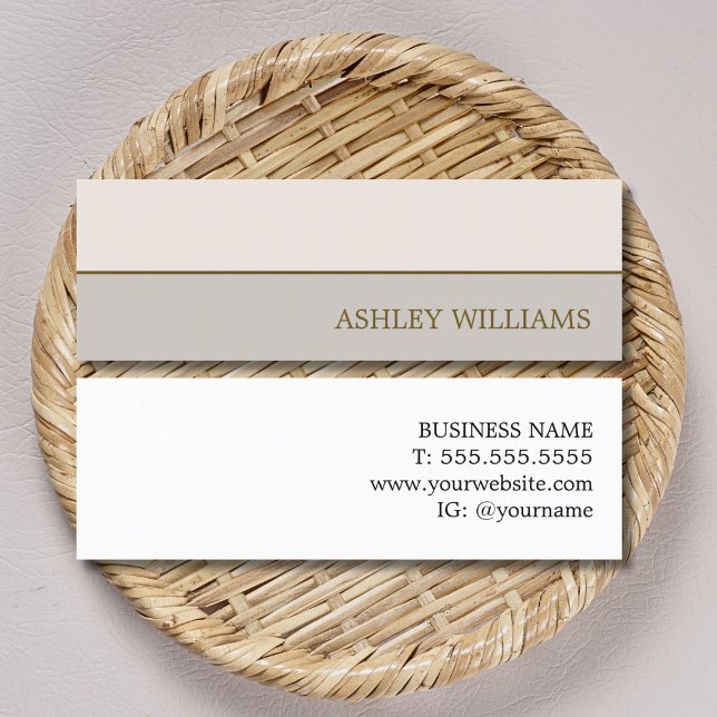 Elegant Simple Pastel Consultant  Mini Business Card (Creator Uploaded)