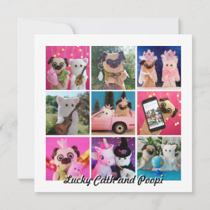 Elegant Simple Personalized Photo Collage Postcard