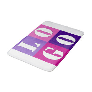 Elegant Simple Personalized Wedding Custom Idea  Bath Mat