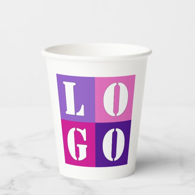 Elegant Simple Personalized Wedding Custom Idea  Paper Cups (Front)