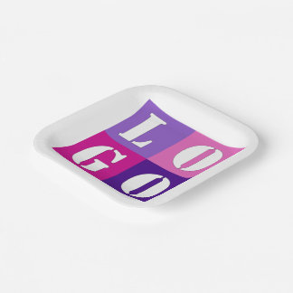 Elegant Simple Personalized Wedding Custom Idea  Paper Plate