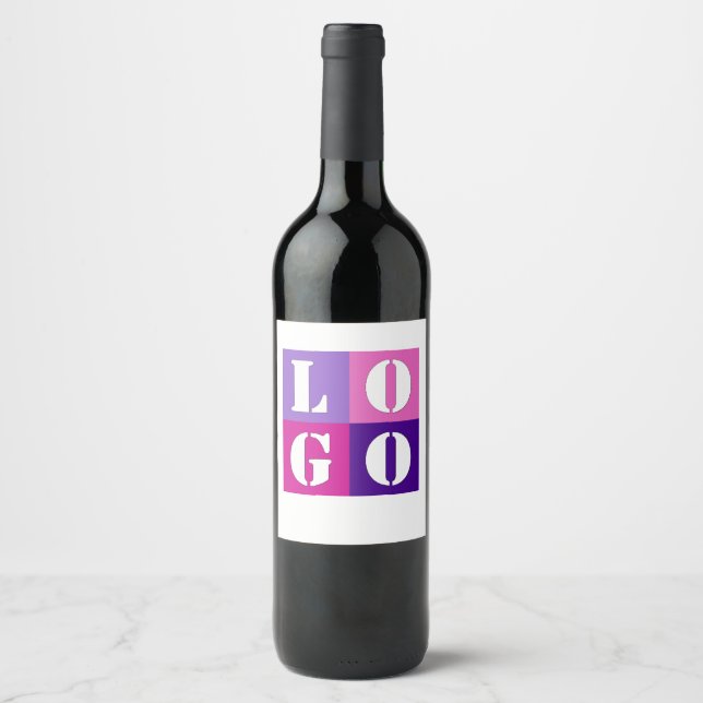 Elegant Simple Personalized Wedding Custom Idea  Wine Label (Front)