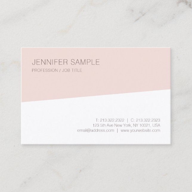 Elegant Simple Professional Trendy Template Modern Business Card (Front)