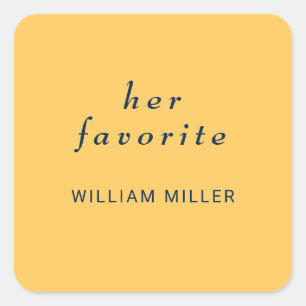 Elegant Simple Ray Flower with Monogram Wedding Square Sticker