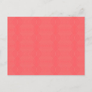Elegant, simple, red, modern wavy lines postcard
