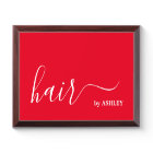 Elegant Simple Red White Hair Stylist