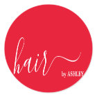 Elegant Simple Red White Hair Stylist