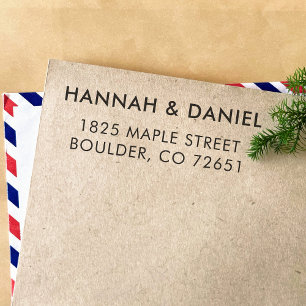 Elegant Simple Return Address Custom Template Self-inking Stamp