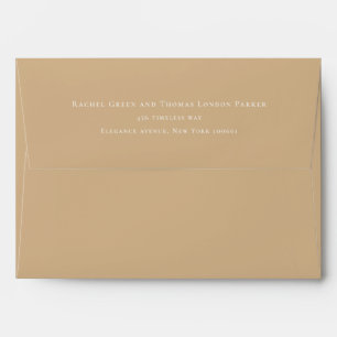 Elegant Simple Return Address Wedding Monogram Envelope