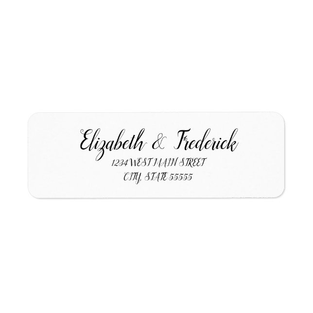 Elegant Simple Return Label (Front)