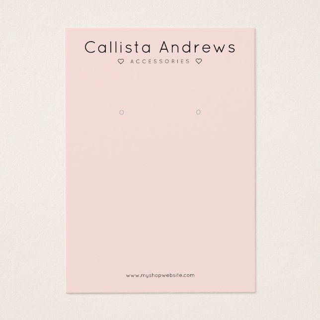 Élégant simple rose Coeur noir Écran (Devant)