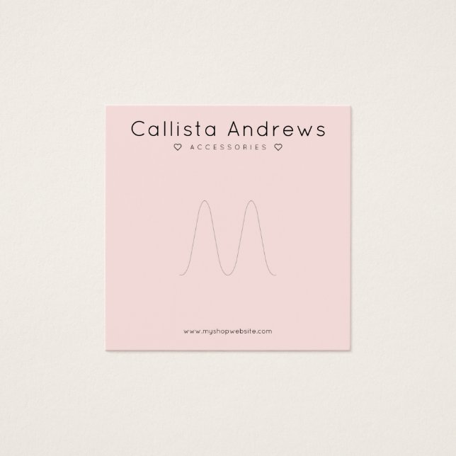 Élégant simple rose Coeurs Noirs Écran (Devant)