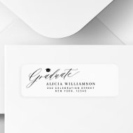 Élégant simple script diplômé diplômé diplômé casq