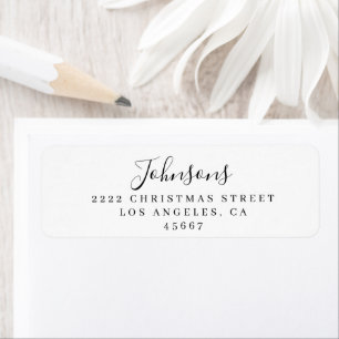 Elegant Simple Script Family Return Address