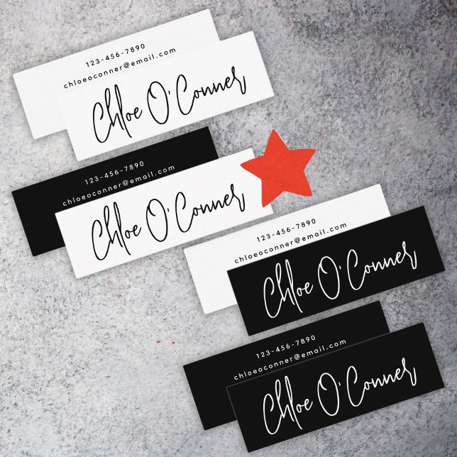 Elegant Simple Script Name Simple Minimalist  Mini Business Card (Elegant Simple Script Name Simple Minimalist Mini Business Card)