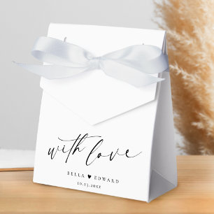Elegant Simple Script Wedding Favour Box
