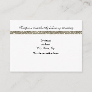 Elegant Simple Silvery Reception Enclosure Cards