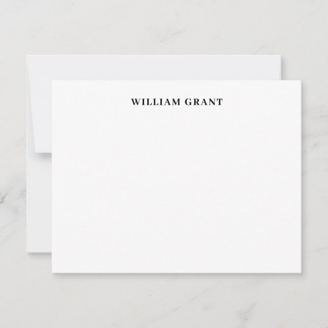 Elegant Simple Sophisticated Classic Black Grey Card (Front)