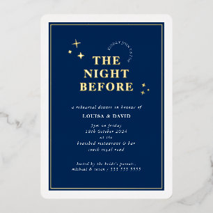 ELEGANT simple stars rehearsal dinner navy blue