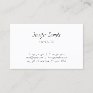 Elegant Simple Template Hand Script Professional Business Card