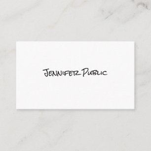 Elegant Simple Template Handwritten Script Modern Business Card