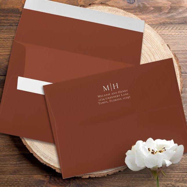 Elegant Simple Terracotta Minimalist Modern Envelope (Creator Uploaded)