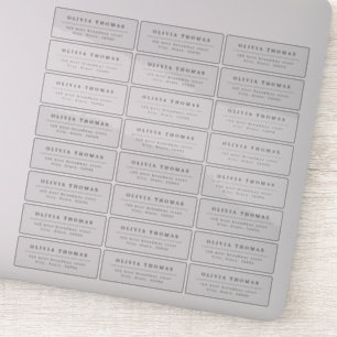 Elegant simple transparent return address label