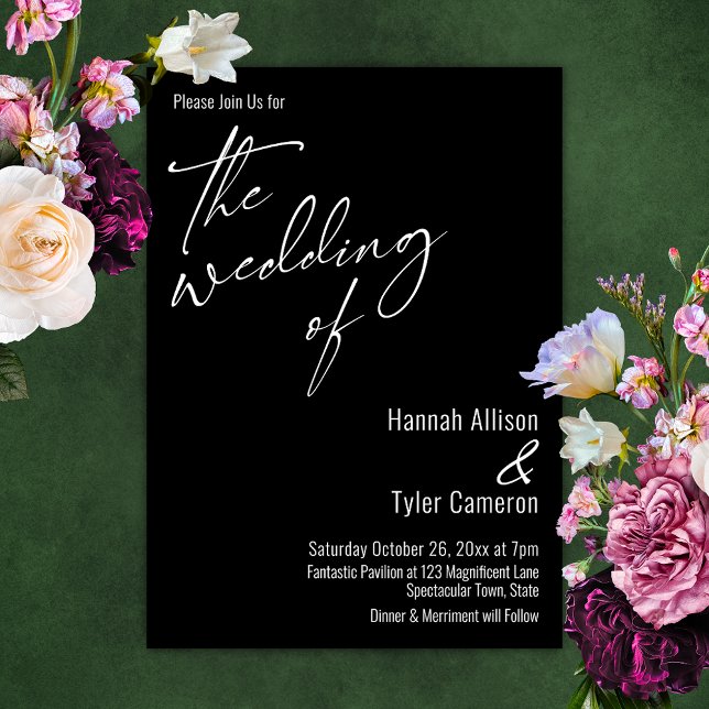 Elegant Simple Typography The Wedding Of Invitation (Creator Uploaded)