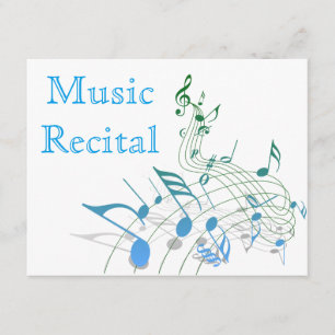 Elegant Simple Unisex Music Recital Invitations