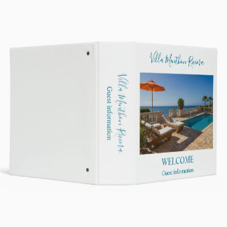 Elegant Simple Vacation Rental Guest Information Binder