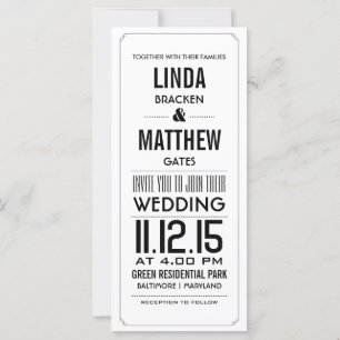 Elegant Simple Wedding Announcement Rack Card