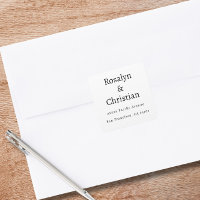 Elegant Simple Wedding Return Address