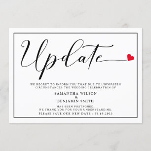 Elegant Simple Wedding Update Invitation