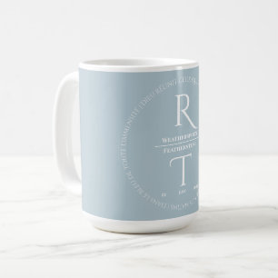 Elegant Simple White Grey Script Wedding Coffee Mug