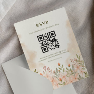 Elegant Simple Wildflower RSVP Card