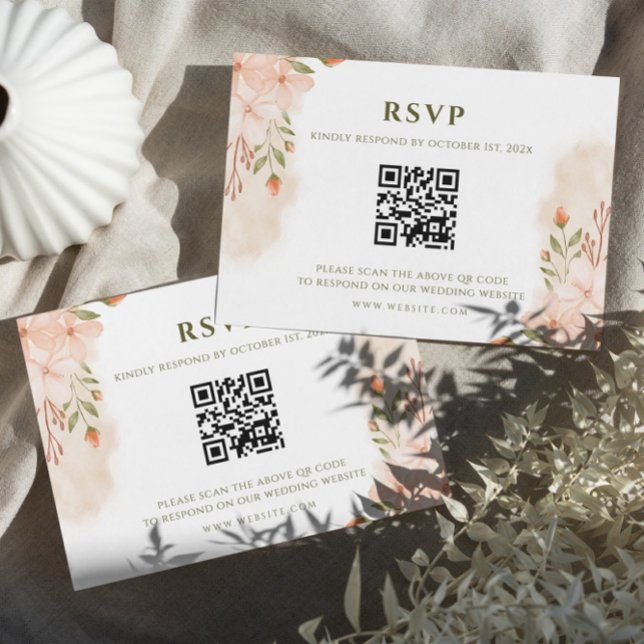 Elegant Simple Wildflower RSVP Card (Creator Uploaded)