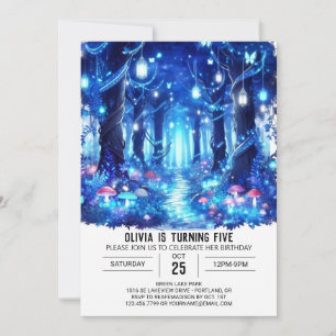 Elegant Simple Woodland Digital Birthday Invitation